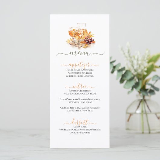 Food & Drink Feestelijke Viering Thema Menu (Staand voorkant)