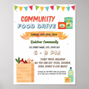 Food Drive event sjabloon Poster