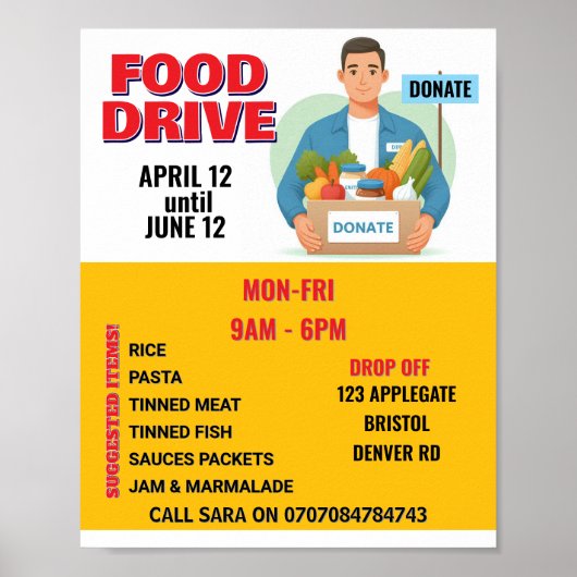 Food DRIVE-Poster Poster (Voorkant)