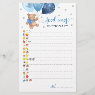 Food Emoji Pictionary Game Blauw Zilveren Teddybee