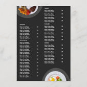 Food Festival Catering Restaurant Zakelijk Menu (Achterkant)