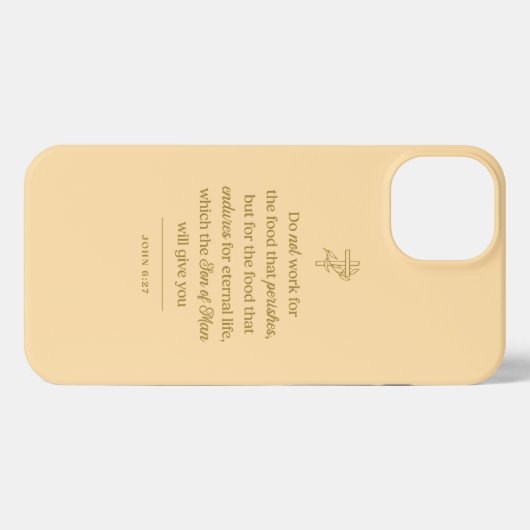 Food for Eternal Life Christian iPhone Hoesje (Achterkant horizontaal)