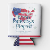 Food Friends Fireworks | Vierde juli Blikjeskoeler (Voorkant)