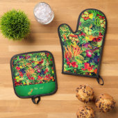 Food Fun Groenten Ovenwant & Pannenlap Set (Top down)