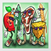 Food Fun Window Cling Raamsticker (Vel)