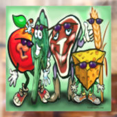 Food Fun Window Cling Raamsticker (Vel 2)