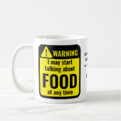 Food Funny Personalized Warning Koffiemok (Links)