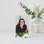 Food Influencer Blogger Content Creator Volledige Visitekaartje (Staand voorkant)