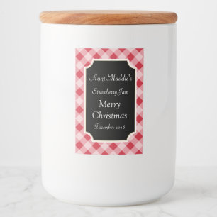 Food Jar Christmas Canning Labels Cadeau Stickers