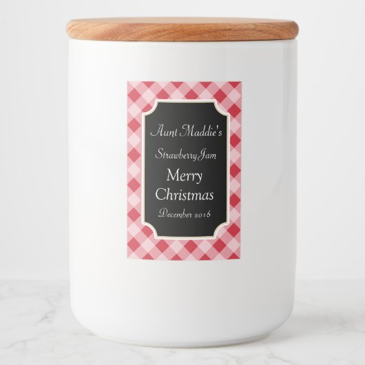 Food Jar Christmas Canning Labels Cadeau Stickers (Voorkant)