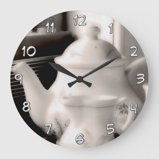 Food Kitchen Wall Clocks Grote Klok (Voorkant)