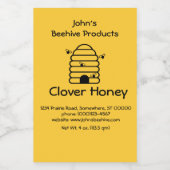 Food Label - Skep voor Honey Business Voedselcontainer Etiket (Enkel label)