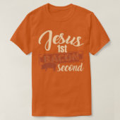 Food Lover Pun Jesus First Bacon T-shirt (Design voorkant)