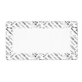  Food Lover's Gourmet Pattern Bon Appetit Etiket (Voorkant)