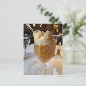 Food Lovers Peach Sundae Briefkaart (Staand voorkant)