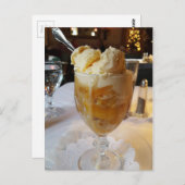 Food Lovers Peach Sundae Briefkaart (Voorkant / Achterkant)