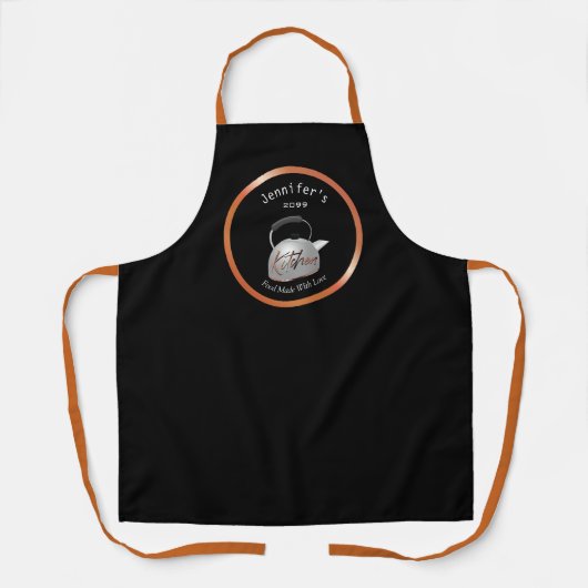 Food Made With Love Teapot Cook's Apron Schort (Voorkant)
