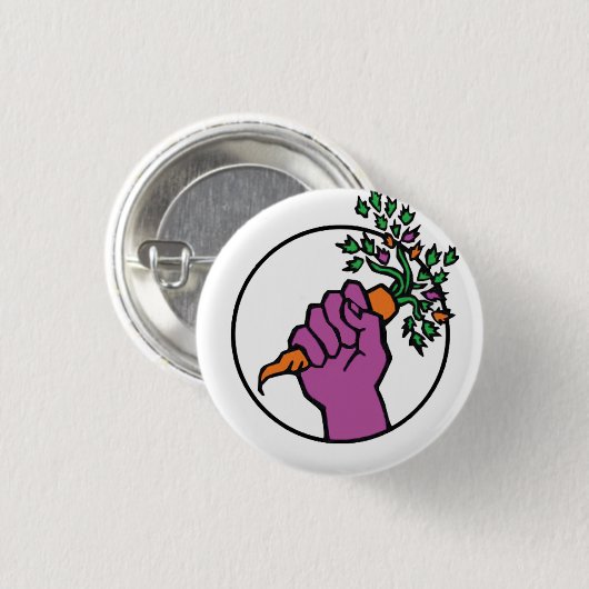 Food Not Bombs logo Ronde Button 3,2 Cm (Voorkant /achterkant)