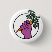 Food Not Bombs logo Ronde Button 3,2 Cm (Voorkant)