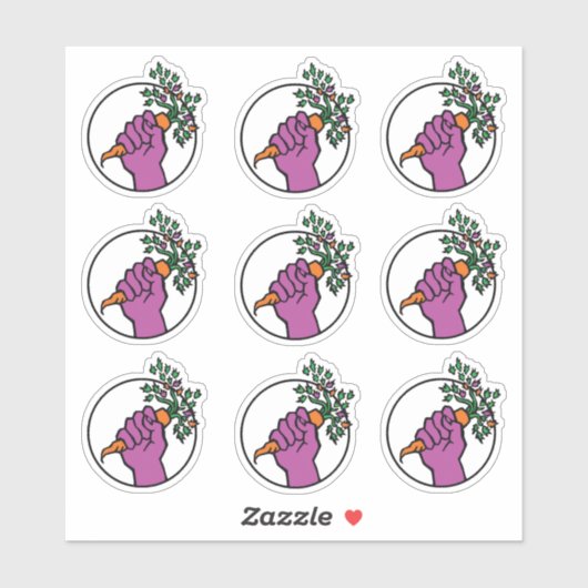 Food Not Bombs logo sticker pack (Vel)