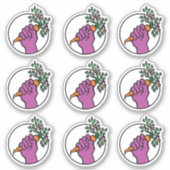 Food Not Bombs logo sticker pack (Voorkant)