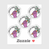 Food Not Bombs logo sticker pack w/text (Vel)