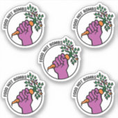 Food Not Bombs logo stickerpakket met tekst Sticker (Voorkant)
