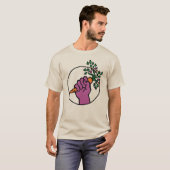 Food Not Bombs logo (transparant) T-shirt (Voorkant volledig)