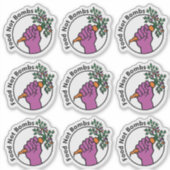 Food Not Bombs logo with text sticker pack (Voorkant)