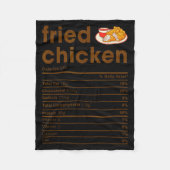 Food Nutrition Facts Shirts Co. Fried Chicken Nutr Fleece Deken (Voorkant)