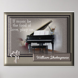 Food of Love - Shakespeare quote - art print