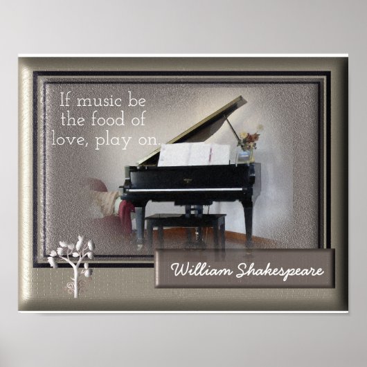 Food of Love - Shakespeare quote - art print (Voorkant)