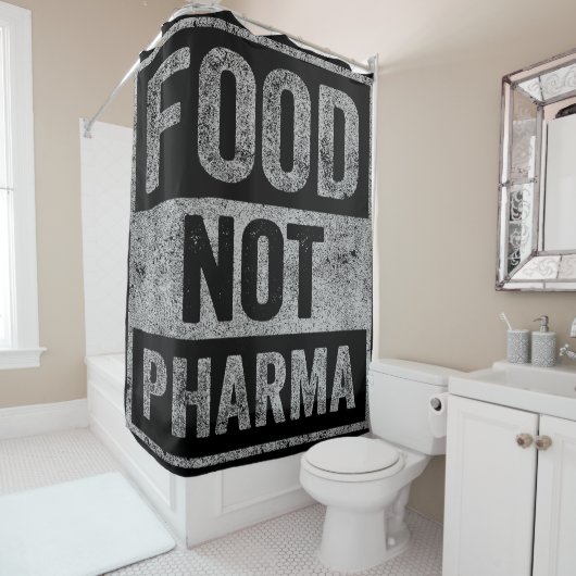 Food Pharma niet natuurlijke biologische voeding Douchegordijn (In situ)