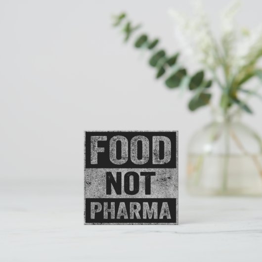 Food Pharma niet natuurlijke biologische voeding Informatiekaartje (Staand voorkant)