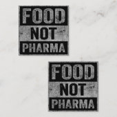 Food Pharma niet natuurlijke biologische voeding Informatiekaartje (Voorkant / Achterkant)