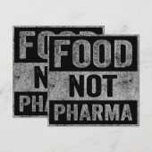 Food Pharma niet natuurlijke biologische voeding Kaart (Voorkant / Achterkant)
