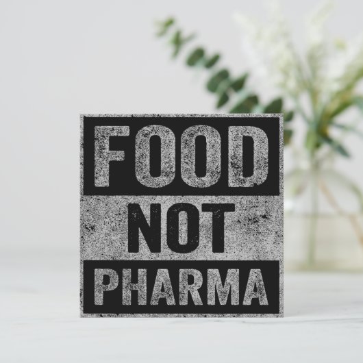 Food Pharma niet natuurlijke biologische voeding Kaart (Staand voorkant)