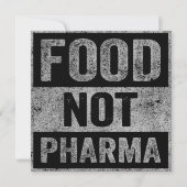 Food Pharma niet natuurlijke biologische voeding Kaart (Voorkant)