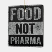 Food Pharma niet natuurlijke biologische voeding Keramisch Ornament (Links)