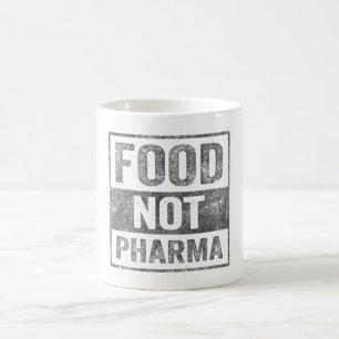 Food Pharma niet natuurlijke biologische voeding Koffiemok