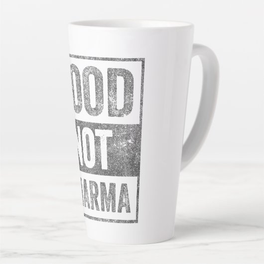 Food Pharma niet natuurlijke biologische voeding Latte Mok (Rechterhoek)