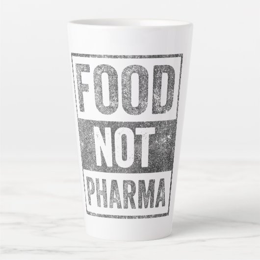 Food Pharma niet natuurlijke biologische voeding Latte Mok (Voorkant)