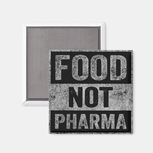 Food Pharma niet natuurlijke biologische voeding Magneet (Voorkant / Achterkant)
