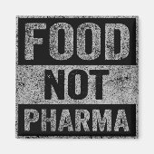 Food Pharma niet natuurlijke biologische voeding Magneet (Voorkant)