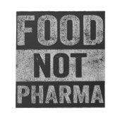 Food Pharma niet natuurlijke biologische voeding Notitieblok (Voorkant)
