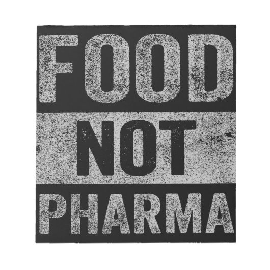 Food Pharma niet natuurlijke biologische voeding Notitieblok (Voorkant)