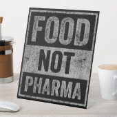 Food Pharma niet natuurlijke biologische voeding Reclamebord Met Voetstuk (Insitu)