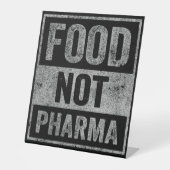 Food Pharma niet natuurlijke biologische voeding Reclamebord Met Voetstuk (Voorkant)