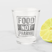 Food Pharma niet natuurlijke biologische voeding Shot Glas (Voorkant)