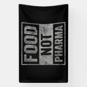 Food Pharma niet natuurlijke biologische voeding Spandoek (Verticaal)